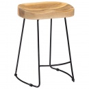 Krzesła barowe Gavin 2 szt. 46x38x52 cm lite drewno mango