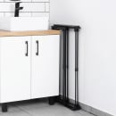 Suszarka na pranie metalowa czarna pionowa rozsuwana 47-78x94 cm