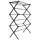 Suszarka na pranie metalowa czarna pionowa rozsuwana 47-78x94 cm