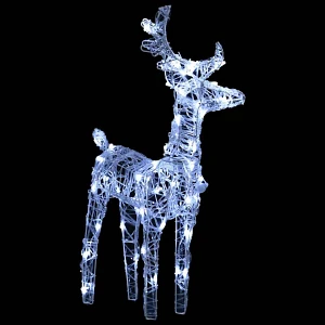 świąteczna dekoracja renifery z saniami, 160 diod led, 130 cm