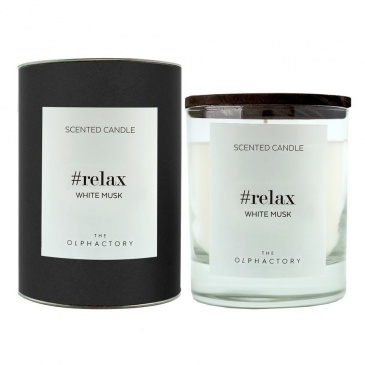 Świeca zapachowa relax White Musk Olphactory Black