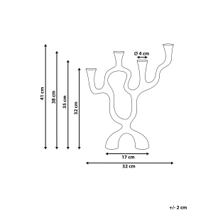 Świecznik FAMOES Metal 41 cm Srebrny Świecznik FAMOES Metal 41 cm Srebrny