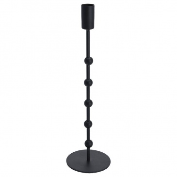 Świecznik stojak podstawka na świecę świeczkę czarny matowy loft 30 cm