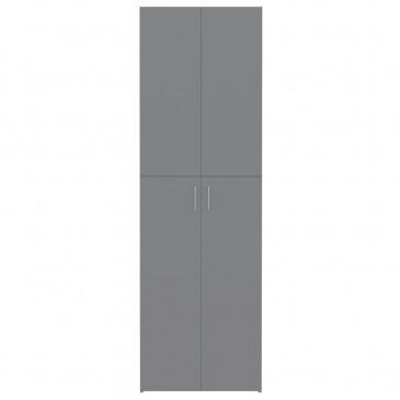 Szafa biurowa, wysoki połysk szara, 60x32x190 cm, płyta wiórowa