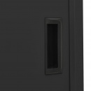 Szafa biurowa z przesuwnymi drzwiami, antracytowa, 90x40x180 cm