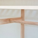 Szafa z drewna sosnowego i tkaniny, 110 x 40 x 170 cm