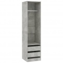 Szafa z szufladami, betonowy szary, 50x50x200 cm, płyta wiórowa