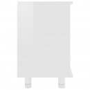 Szafka łazienkowa, wysoki połysk, biała, 60x32x53,5 cm, płyta