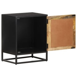 Szafka nocna, 40x30x50 cm, surowe drewno mango