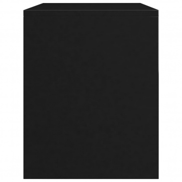 Szafka nocna, czarna, wysoki połysk, 40x30x40 cm, płyta wiórowa