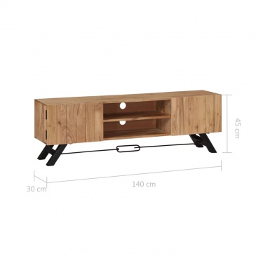 Szafka pod TV 140x30x45 cm lite drewno akacjowe