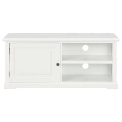 Szafka pod TV, biała, 90x30x40 cm, drewniana