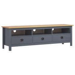 Szafka pod TV Hill Range, szara, 158x40x47 cm, drewno sosnowe