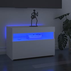 Szafka pod tv z oświetleniem led, biała, 60x35x40 cm