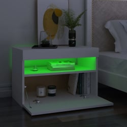 Szafka pod tv z oświetleniem led, biała, 60x35x40 cm
