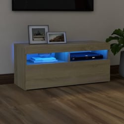 Szafka pod tv z oświetleniem led, dąb sonoma, 90x35x40 cm Szafka pod tv z oświetleniem led, dąb sonoma, 90x35x40 cm
