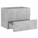 Szafka pod umywalkę, szarość betonu, 60x38,5x45 cm, płyta