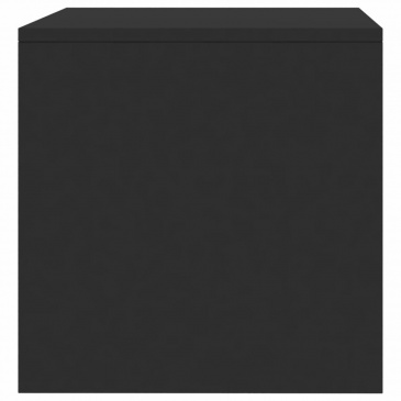 Szafka TV, czarna, wysoki połysk, 80x40x40 cm, płyta wiórowa