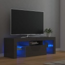 Szafka tv z oświetleniem led, szara, wysoki połysk, 120x35x40cm