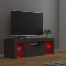 Szafka tv z oświetleniem led, szara, wysoki połysk, 120x35x40cm