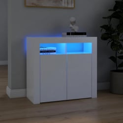 Szafka z oświetleniem led, biała, 80 x 35 x 75 cm