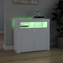 Szafka z oświetleniem led, biała, 80 x 35 x 75 cm