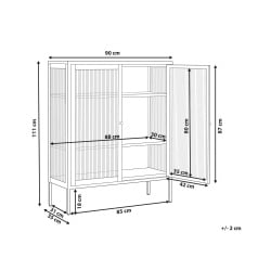 Szafka ze szklanymi drzwiami LERRYN Metal 90 cm Zielony Szafka ze szklanymi drzwiami LERRYN Metal 90 cm Zielony