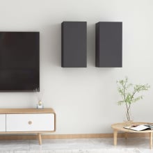 Szafki telewizyjne, 2 szt., szare, 30,5x30x60 cm, płyta wiórowa