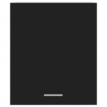 Szafki wiszące, 2 szt., czarne, 50x31x60 cm, płyta wiórowa