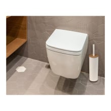 Szczotka do wc toalety łazienki zamknięta bambus biała - yoka