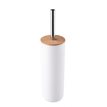 Szczotka do wc w plastikowej osłonie z pokrywą bambusową 9x9x37 cm (łazienka)