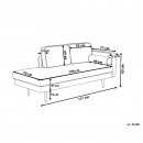 Szezlong welur brązowo-szary prawostronny MIRAMAS