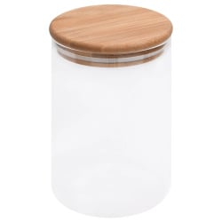 Szklane słoje z bambusową pokrywką, 4 szt., 800 ml