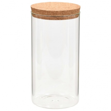 Szklane słoje z korkową pokrywką, 6 szt., 1400 ml