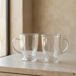 Szklanki do herbaty i kawy z podwójnym dnem 250 ml, 2 szt. – termiczne, podwójna ścianka, Valesso Ma