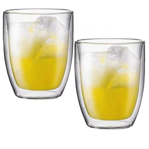 Szklanki termiczne 2 szt Bistro Bodum 450ml przezroczyste