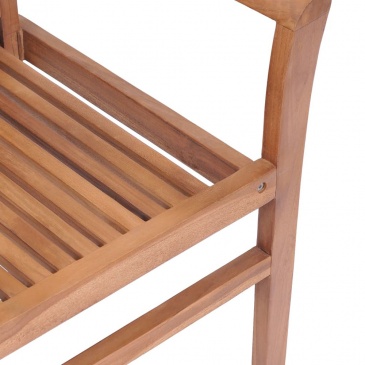 Sztaplowane krzesła do kuchni 2 szt. lite drewno tekowe
