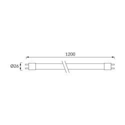 T8 LED PRO 20W CW 1,2