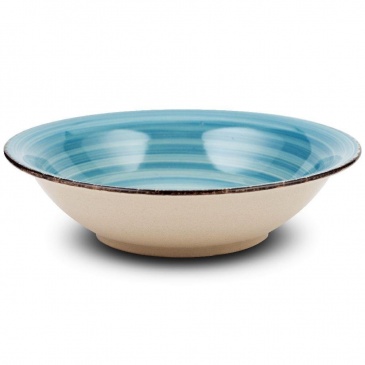 Talerz ceramiczny FADED BLUE obiadowy głęboki na zupę 22 cm