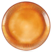 Talerz deserowy szklany bursztynowy 21 cm Talerz deserowy szklany bursztynowy 21 cm