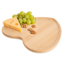 Talerz na przekąski dekoracyjny bambusowy serce 22x22 cm