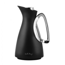 Termos z wkładem szklanym alessia 1l czarno-srebrny 9217 Termos z wkładem szklanym alessia 1l czarno-srebrny 9217