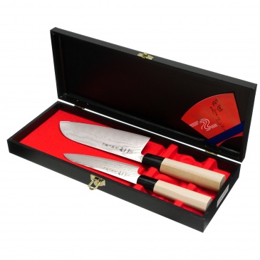zestaw 2 noży: Uniwersalny 13cm + Santoku 16,5cm Tojiro Shippu