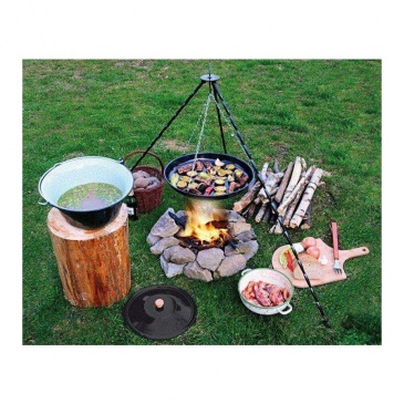 Trójnóg żelazny, stojak na kociołek, grill, wiszący