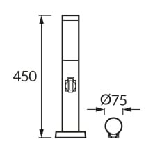 TUBER 45 230V E27 C BLACK