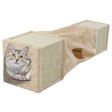 Tunel dla kota z drapakiem kotka do zabawy 29x29x106 cm
