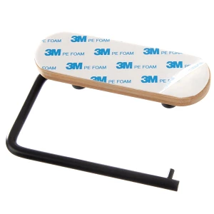 Uchwyt na papier toaletowy metalowy bambusowy czarny BLACK 13,5 cm Uchwyt na papier toaletowy metalowy bambusowy czarny BLACK 13,5 cm