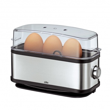urządzenie do gotowania jajek, na 3 jajka, stal nierdzewna/tworzywo sztuczne, 9 x 20 x 14 cm