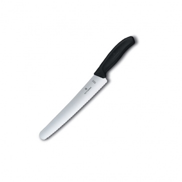 VICTORINOX - Swiss Classic - Nóż do pieczywa, ciast, ząbkowany 22 cm - czarny