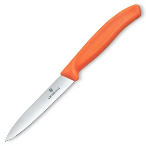 VICTORINOX - Swiss Classic - Nóż do warzyw i owoców - Gładkie ostrze - 10 cm - Pomarańczowy VICTORINOX - Swiss Classic - Nóż do warzyw i owoców - Gładkie ostrze - 10 cm - Pomarańczowy